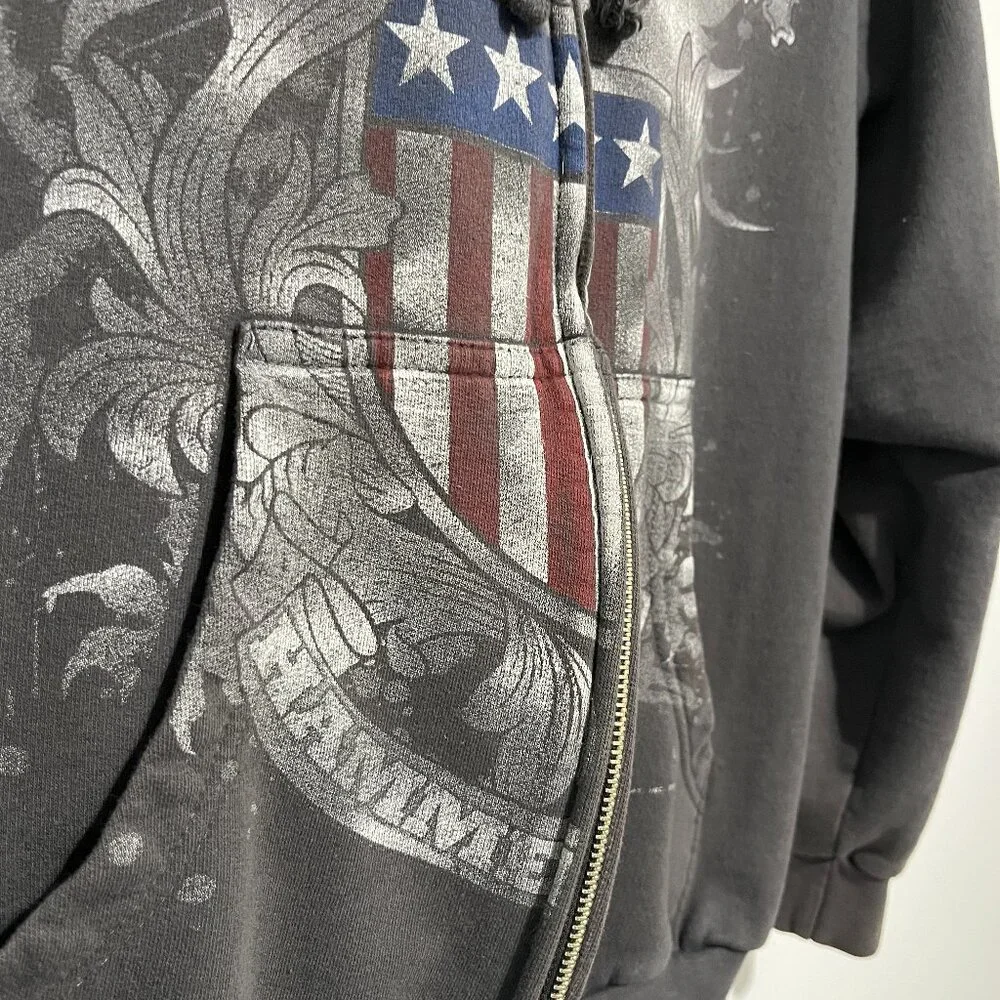Toby Keith Hammer Down Full Zip Hoodie S/M Concert Merch Grunge Y2K Streetwear - Picture 6 of 10